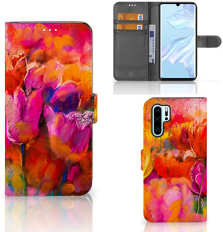 B2Ctelecom Huawei P30 Pro Boekhoesje Design Tulpen