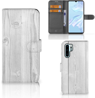 B2Ctelecom Huawei P30 Pro Boekhoesje Design White Wood