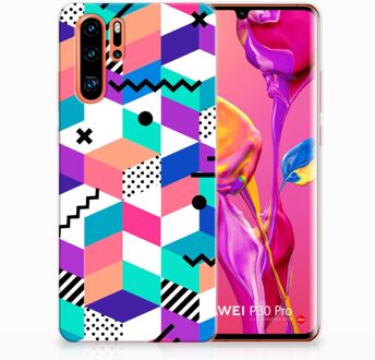 B2Ctelecom Huawei P30 Pro TPU Hoesje Design Blocks Colorful