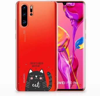 B2Ctelecom Huawei P30 Pro TPU Hoesje Design Cat Good Day