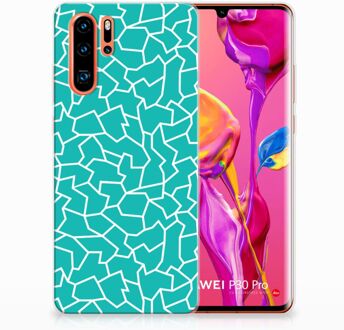 B2Ctelecom Huawei P30 Pro TPU Hoesje Design Cracks Blue