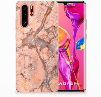 B2Ctelecom Huawei P30 Pro TPU Hoesje Design Marmer Oranje