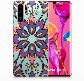 B2Ctelecom Huawei P30 Pro TPU Hoesje Design Purple Flower