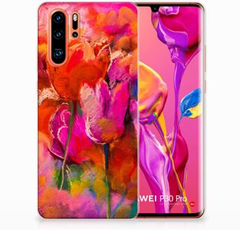 B2Ctelecom Huawei P30 Pro TPU Hoesje Design Tulpen