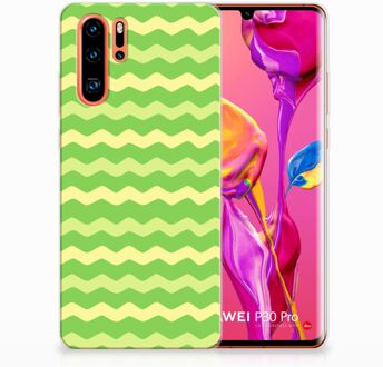 B2Ctelecom Huawei P30 Pro TPU Hoesje Design Waves Green