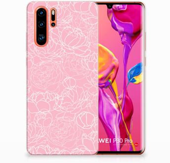 B2Ctelecom Huawei P30 Pro TPU Hoesje Design White Flowers