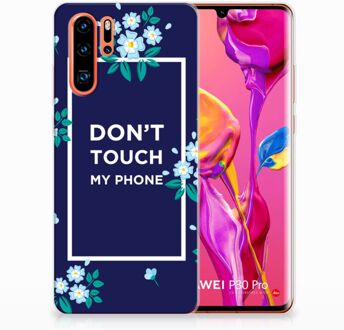 B2Ctelecom Huawei P30 Pro TPU Hoesje Flowers Blue DTMP