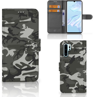 B2Ctelecom Huawei P30 Pro Uniek Boekhoesje Army Light