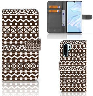 B2Ctelecom Huawei P30 Pro Uniek Boekhoesje Aztec Brown