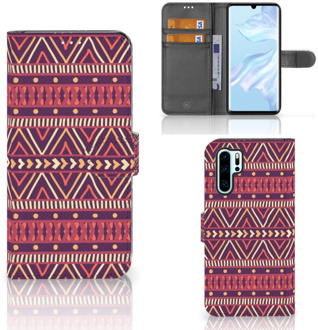 B2Ctelecom Huawei P30 Pro Uniek Boekhoesje Aztec Purple