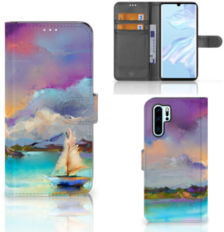 B2Ctelecom Huawei P30 Pro Uniek Boekhoesje Boat