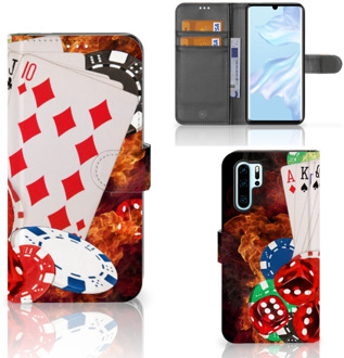 B2Ctelecom Huawei P30 Pro Uniek Boekhoesje Casino