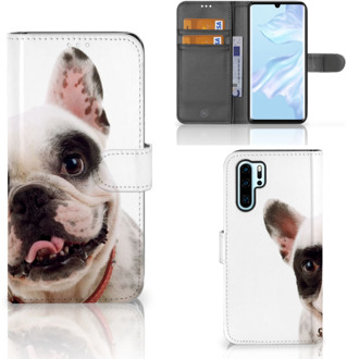 B2Ctelecom Huawei P30 Pro Uniek Boekhoesje Franse Bulldog