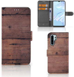 B2Ctelecom Huawei P30 Pro Uniek Boekhoesje Old Wood