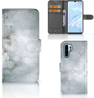 B2Ctelecom Huawei P30 Pro Uniek Boekhoesje Painting Grey