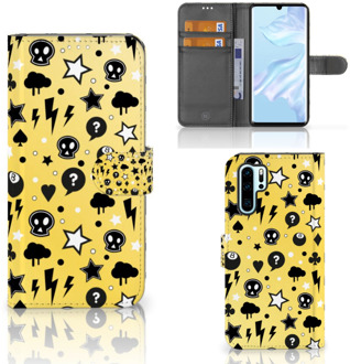 B2Ctelecom Huawei P30 Pro Uniek Boekhoesje Punk Yellow