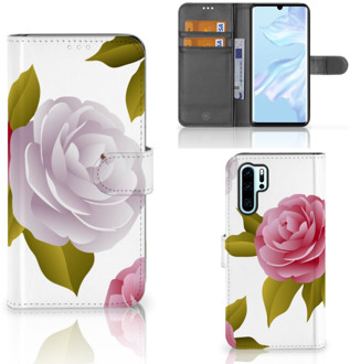 B2Ctelecom Huawei P30 Pro Uniek Boekhoesje Roses