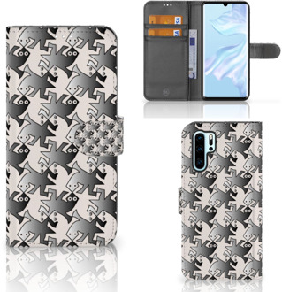 B2Ctelecom Huawei P30 Pro Uniek Boekhoesje Salamander Grey