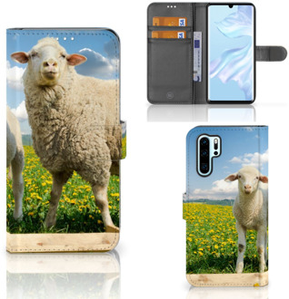 B2Ctelecom Huawei P30 Pro Uniek Boekhoesje Schaap en Lammetje