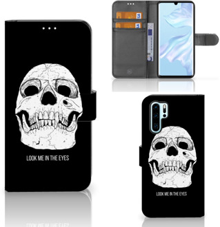 B2Ctelecom Huawei P30 Pro Uniek Boekhoesje Skull Eyes