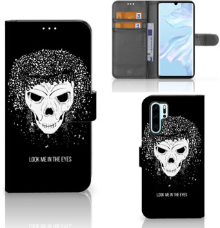 B2Ctelecom Huawei P30 Pro Uniek Boekhoesje Skull Hair