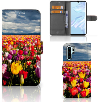 B2Ctelecom Huawei P30 Pro Uniek Boekhoesje Tulpen