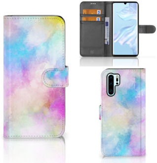 B2Ctelecom Huawei P30 Pro Uniek Boekhoesje Watercolor Light