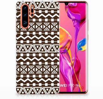 B2Ctelecom Huawei P30 Pro Uniek TPU Hoesje Aztec Brown