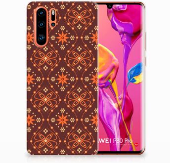 B2Ctelecom Huawei P30 Pro Uniek TPU Hoesje Batik Brown