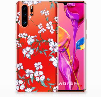 B2Ctelecom Huawei P30 Pro Uniek TPU Hoesje Blossom White