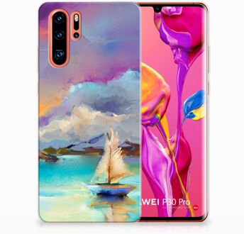 B2Ctelecom Huawei P30 Pro Uniek TPU Hoesje Boat