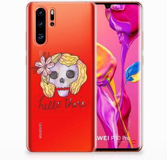 B2Ctelecom Huawei P30 Pro Uniek TPU Hoesje Boho Skull