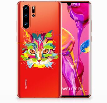 B2Ctelecom Huawei P30 Pro Uniek TPU Hoesje Cat Color