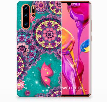 B2Ctelecom Huawei P30 Pro Uniek TPU Hoesje Cirkels en Vlinders