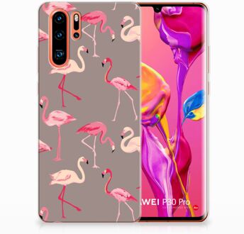 B2Ctelecom Huawei P30 Pro Uniek TPU Hoesje Flamingo