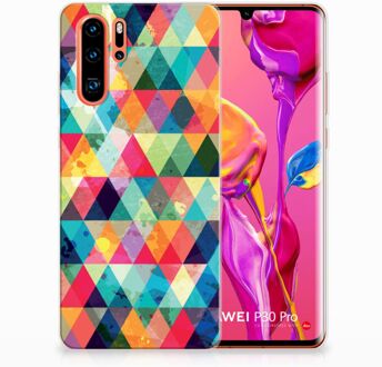 B2Ctelecom Huawei P30 Pro Uniek TPU Hoesje Geruit