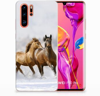 B2Ctelecom Huawei P30 Pro Uniek TPU Hoesje Paarden