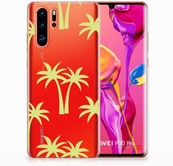 B2Ctelecom Huawei P30 Pro Uniek TPU Hoesje Palmtrees