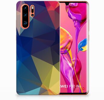 B2Ctelecom Huawei P30 Pro Uniek TPU Hoesje Polygon Dark