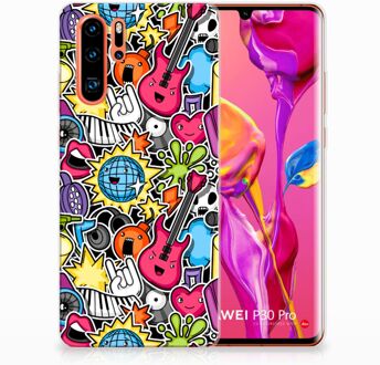 B2Ctelecom Huawei P30 Pro Uniek TPU Hoesje Punk Rock