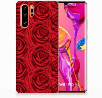 B2Ctelecom Huawei P30 Pro Uniek TPU Hoesje Red Roses