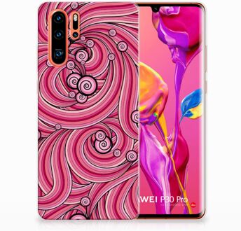 B2Ctelecom Huawei P30 Pro Uniek TPU Hoesje Swirl Pink