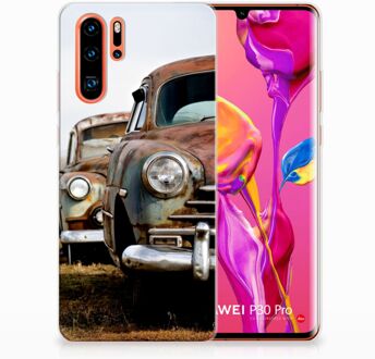 B2Ctelecom Huawei P30 Pro Uniek TPU Hoesje Vintage Auto