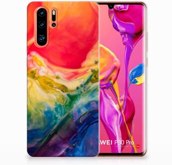 B2Ctelecom Huawei P30 Pro Uniek TPU Hoesje Watercolor Dark