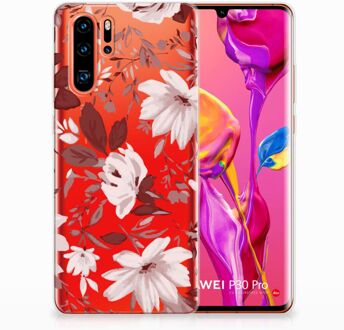 B2Ctelecom Huawei P30 Pro Uniek TPU Hoesje Watercolor Flowers