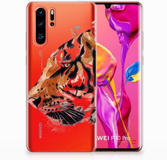 B2Ctelecom Huawei P30 Pro Uniek TPU Hoesje Watercolor Tiger