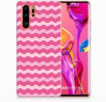 B2Ctelecom Huawei P30 Pro Uniek TPU Hoesje Waves Pink