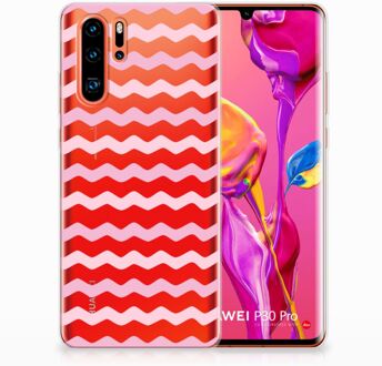 B2Ctelecom Huawei P30 Pro Uniek TPU Hoesje Waves Roze