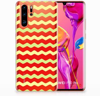 B2Ctelecom Huawei P30 Pro Uniek TPU Hoesje Waves Yellow