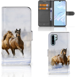 B2Ctelecom Huawei P30 Pro Wallet Book Case Hoesje Paarden